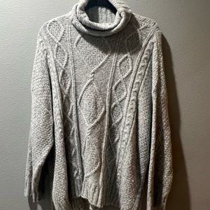 Grey turtle neck sweater